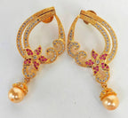 Pink CZ Designer Earrings