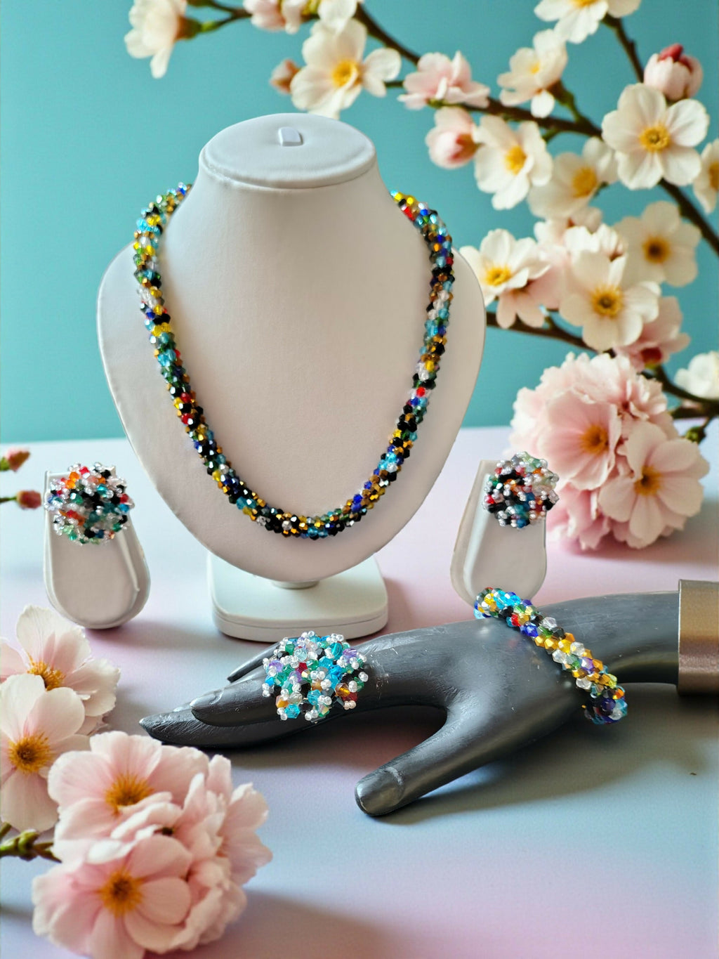 Inhanns Rangshine 4-In-1 Crystal Glam Set - Handmade - Multicolor | Grocsy