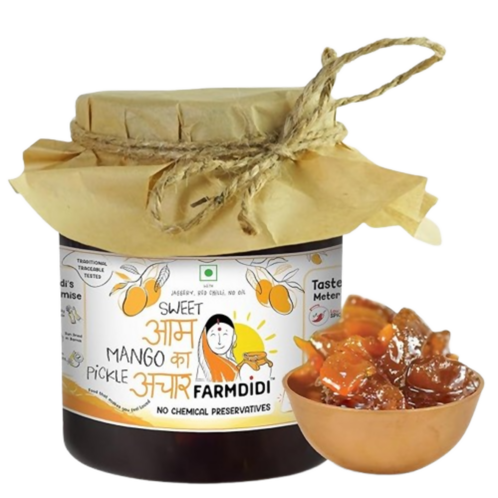 FarmDidi Sweet Mango Pickle with Jaggery - Sweet Mango | Grocsy