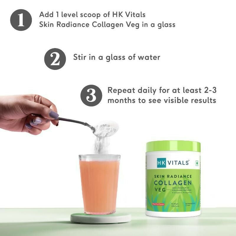 HK Vitals Skin Radiance Collagen Powder Veg - (Mixed Fruit) | Grocsy