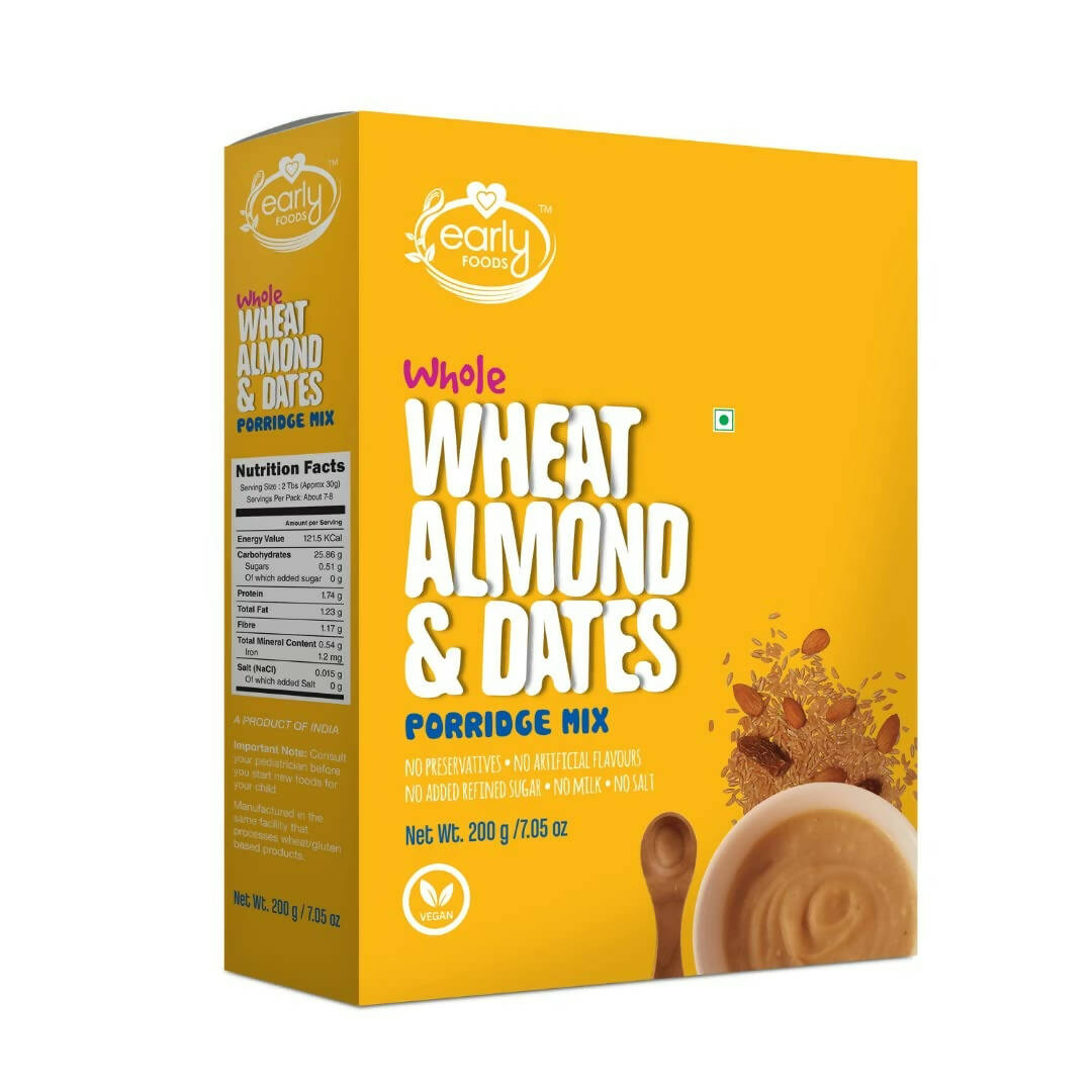 Early Foods Whole Wheat, Almond & Date Porridge Mix | Grocsy