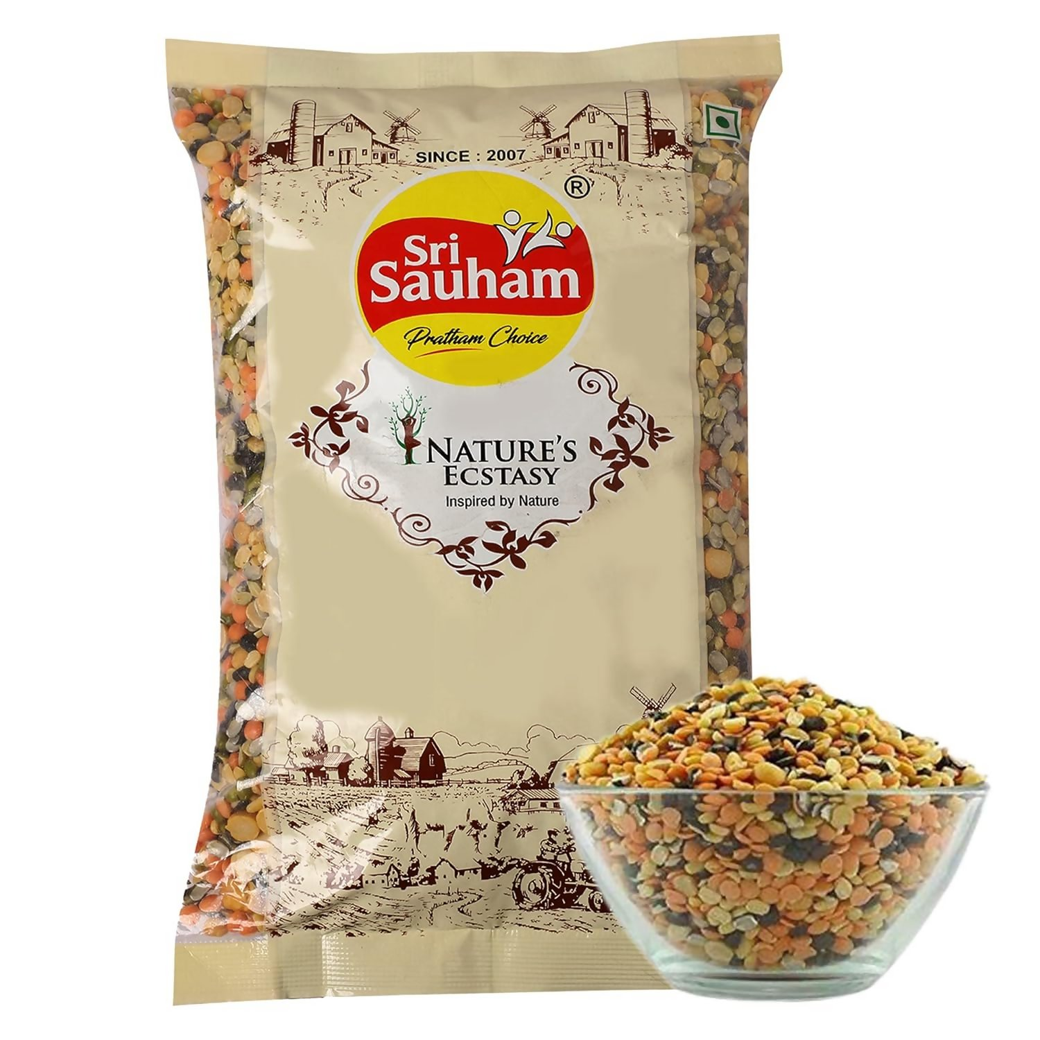 Sri Sauham Premium Mix Unpolished Dal | Grocsy