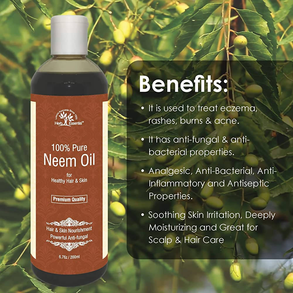 Herb Essential 100% Pure Neem Oil | Grocsy