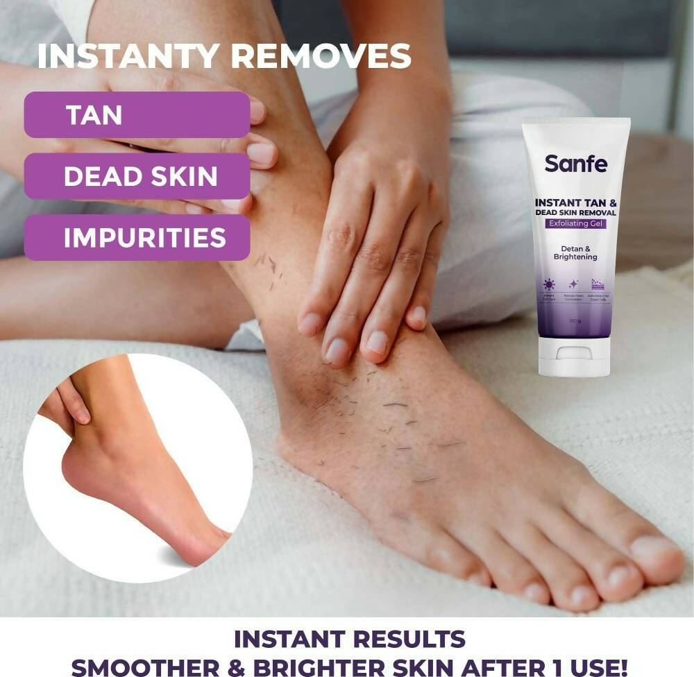 Sanfe Instant Tan & Dead Skin Removal Exfoliating Gel | Grocsy