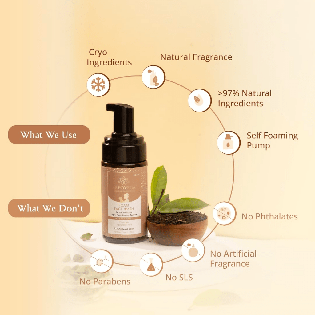 AreoVeda Moisturizing Foam Face Wash | Grocsy