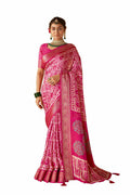 Joban Fashion Kashmiri Silk Zari Border Pink Work Saree | Grocsy
