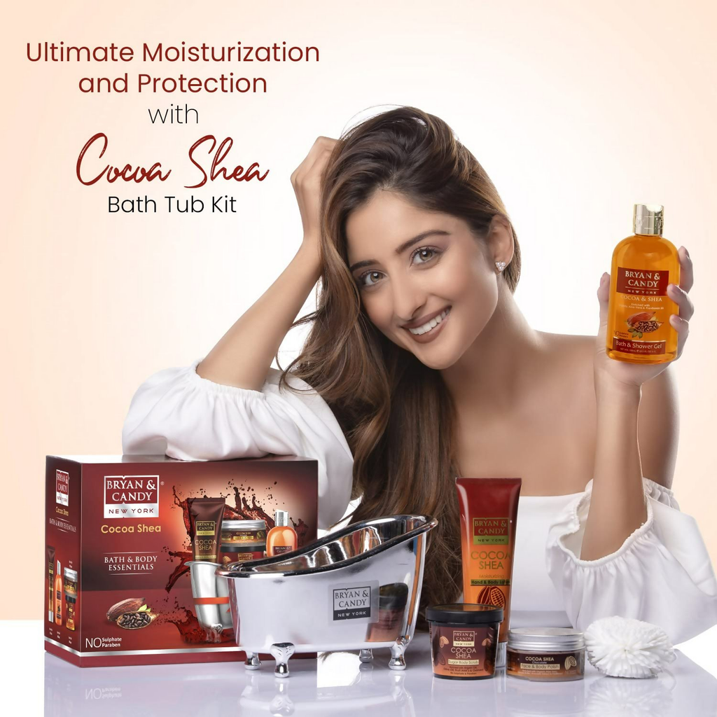 Bryan & Candy Cocoa Shea Bath Tub Collection Gift Set Kit | Grocsy