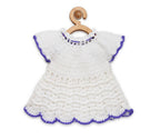 ChutPut Hand knitted Crochet Wool Dress For Baby Girls - White | Grocsy