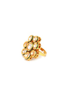 Kundan Flower Ring (gold) - Ruby Raang | Grocsy
