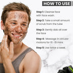 Globus Naturals Anti Pollution & Anti Acne Detox Charcoal Face Scrub for Men | Grocsy