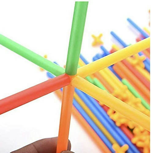 Kipa Children's Puzzle Straw Assembly, Educational Play and Learn Plastic Building Construction, Stitching Assembly Straw Build Blocks Creative Toy | Grocsy