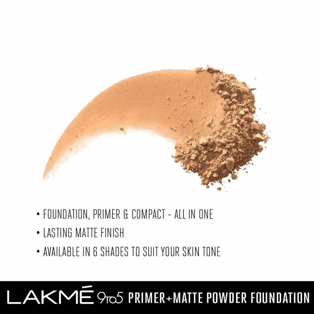 Lakme 9 To 5 Primer With Matte Powder Foundation Compact - Natural Light | Grocsy