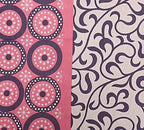 Vamika Printed Cotton Pink & Multicolor Latest Design Bedsheet With Pillow Covers (LEOC_CHKR_P) | Grocsy