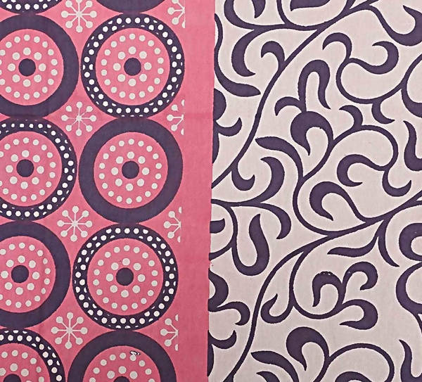 Vamika Printed Cotton Pink & Multicolor Latest Design Bedsheet With Pillow Covers (LEOC_CHKR_P) | Grocsy