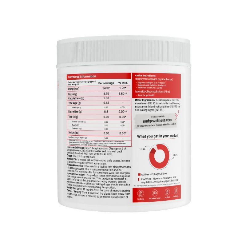 Nudge Collagen Peptide Mixed Fruit Flavour Protein Powder | Grocsy