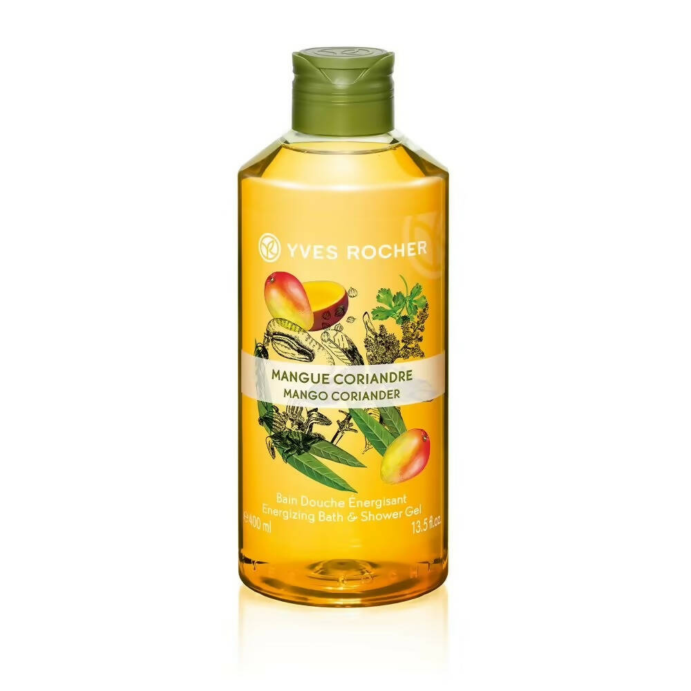 Yves Rocher Energizing Bath & Shower Gel - Mango Coriander | Grocsy