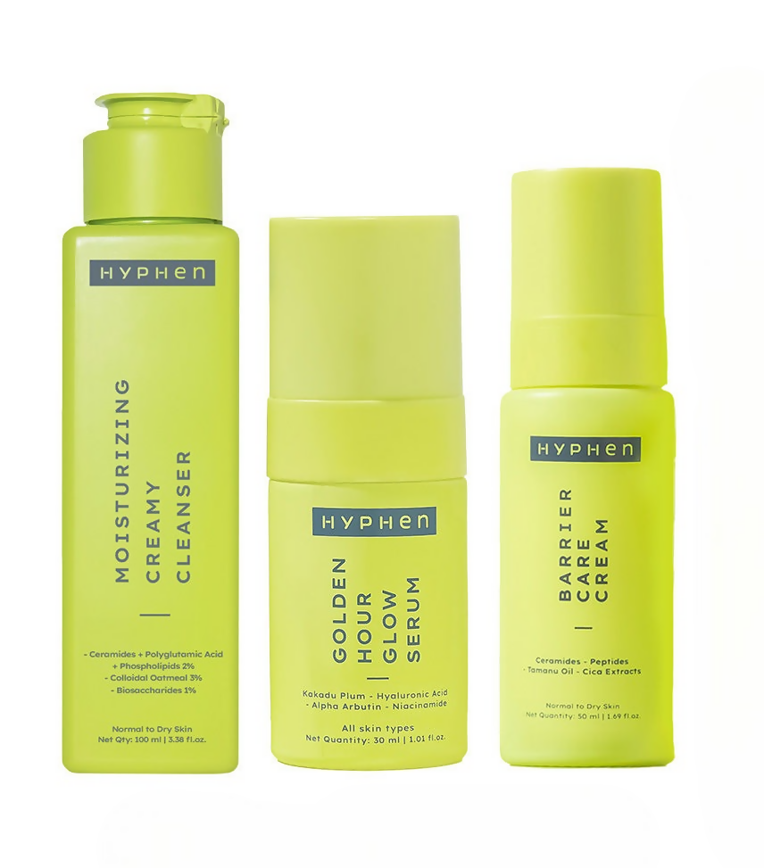 Hyphen By Kriti Sanon CSM (Cleanser, Serum, Moisturizer) Normal to Dry Skin Combo | Grocsy