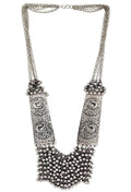 Mominos Fashion Joharkamal Oxidised Ghungroo Design Long Statement Necklace For Women & Girls | Grocsy