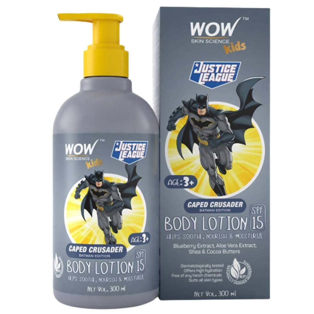 Wow Skin Science Kids Body Lotion - Caped Crusader Batman Edition | Grocsy