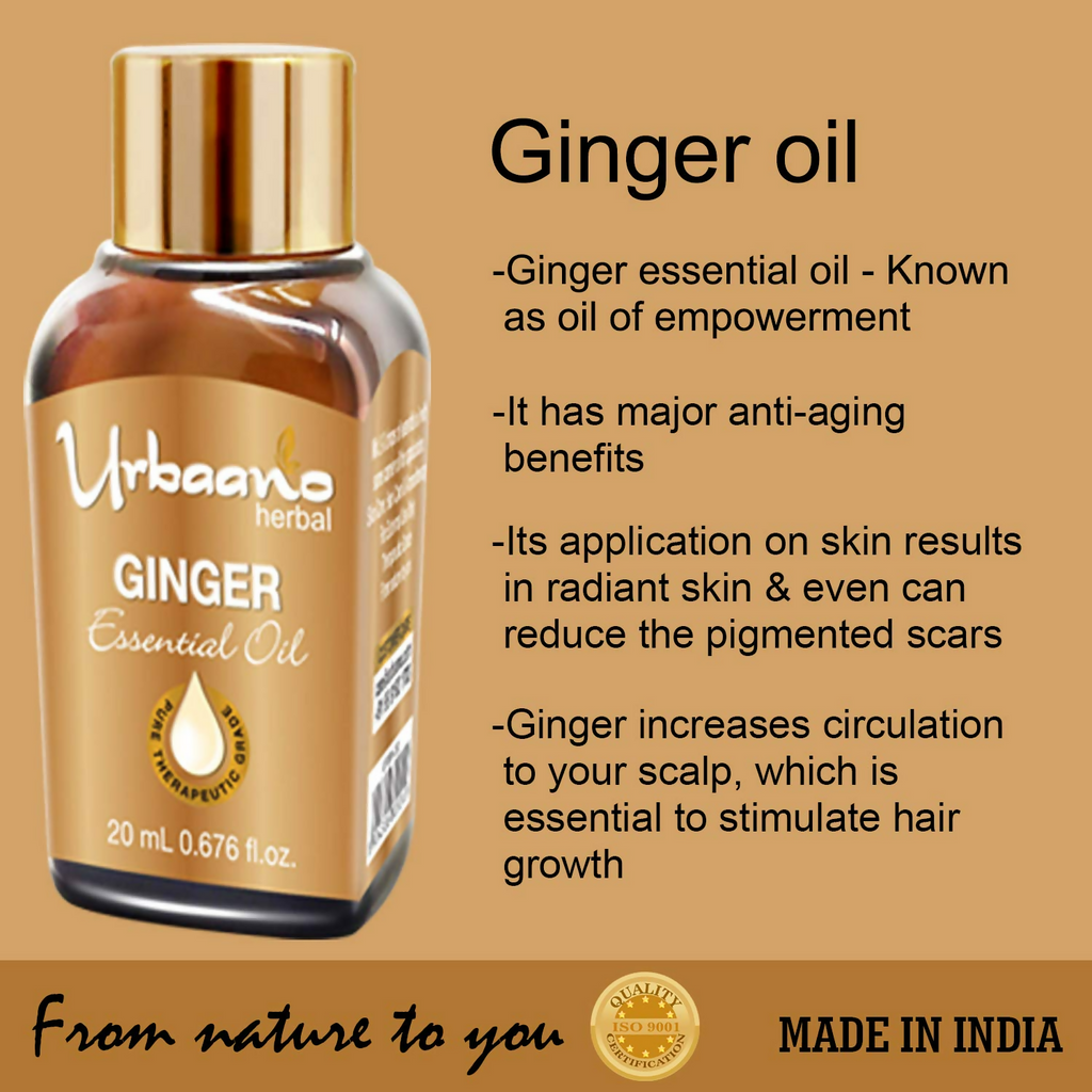 Urbaano Herbal Ginger Essential Oil | Grocsy