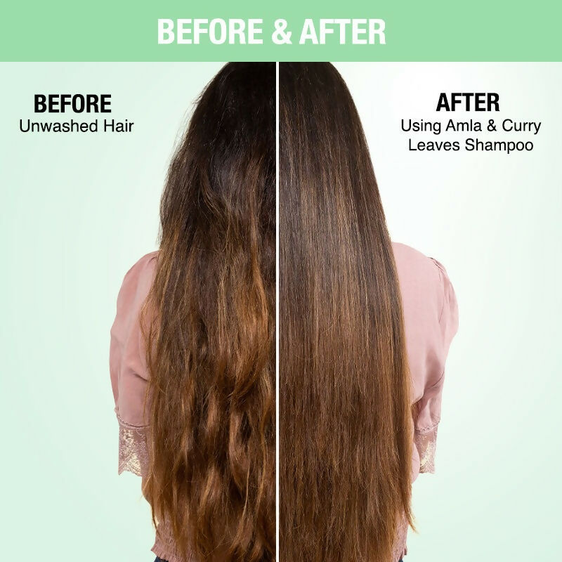 Nykaa Naturals Longer & Thicker Hair - Free Shampoo With Amla, Curry Leaves & Coconut Oil | Grocsy