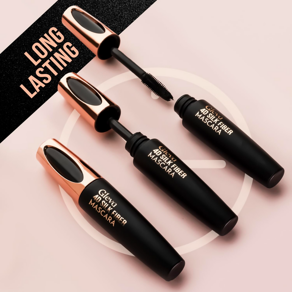 Gleva 4D Silk Fibre Mascara - Black | Grocsy