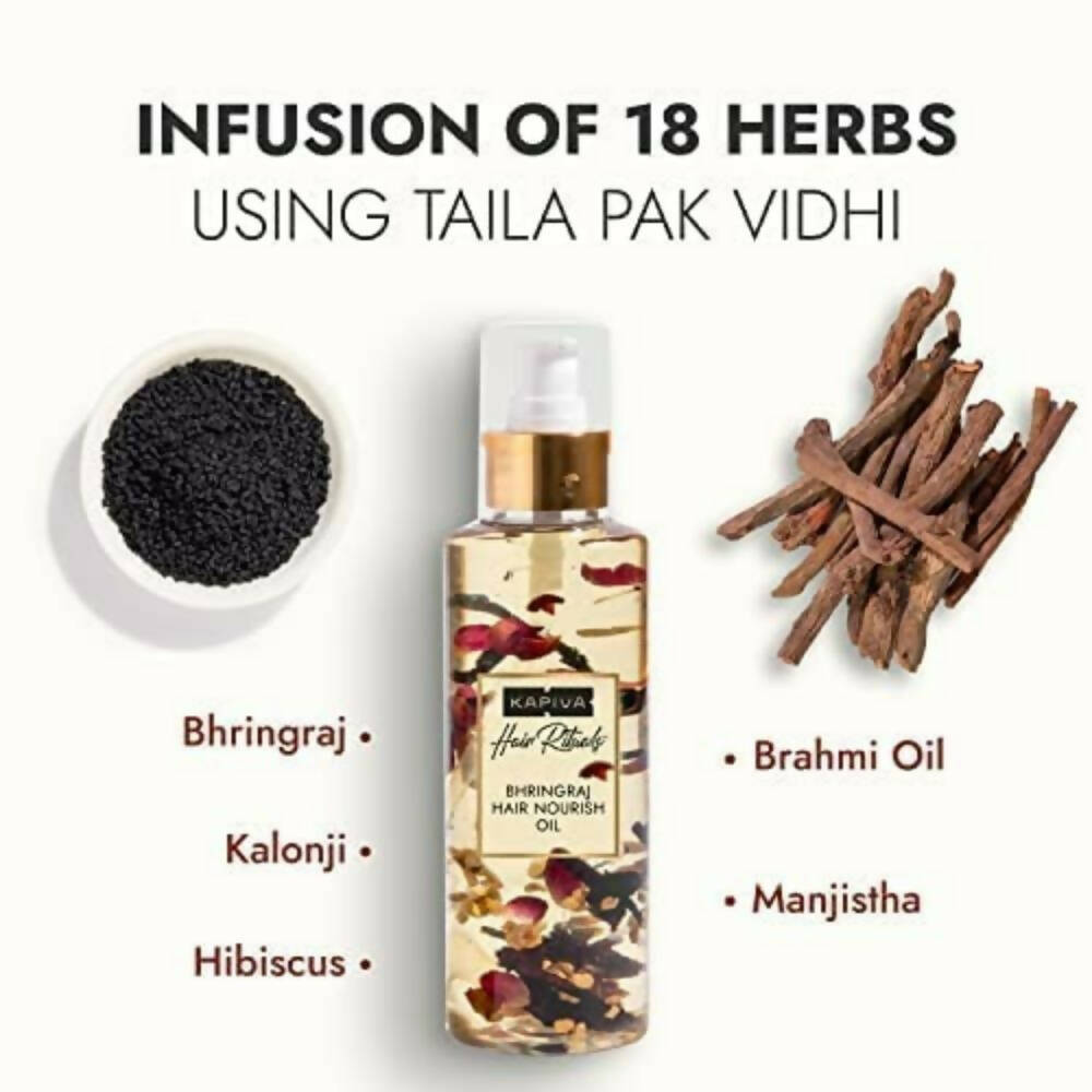 Kapiva Ayurveda Hair Rituals Bhringraj Hair Nourish Oil | Grocsy