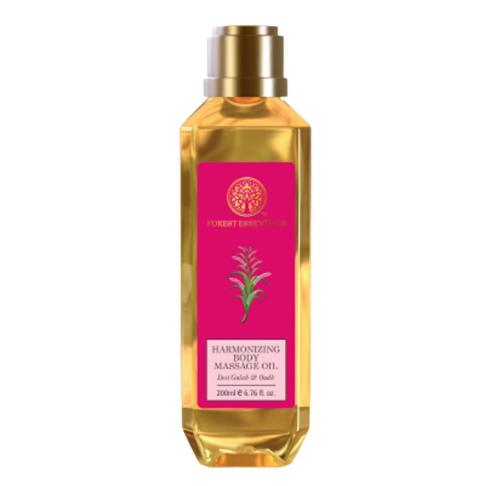 Forest Essentials Harmonizing Body Massage Oil Desi Gulab & Oudh | Grocsy