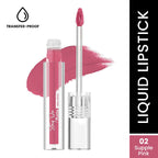 Swiss Beauty Stay On Matte Liquid Lipstick - 2 Supple Pink | Grocsy