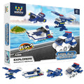 Webby 6 in 1 Police ABS Building Blocks Kit for Kids (169 Pcs) | Grocsy