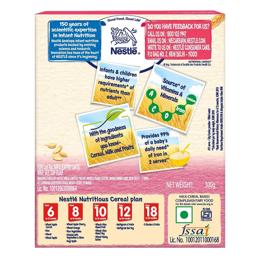 Nestle Cerelac Baby Cereal With Milk Wheat - Rice Mixed Fruit | Grocsy