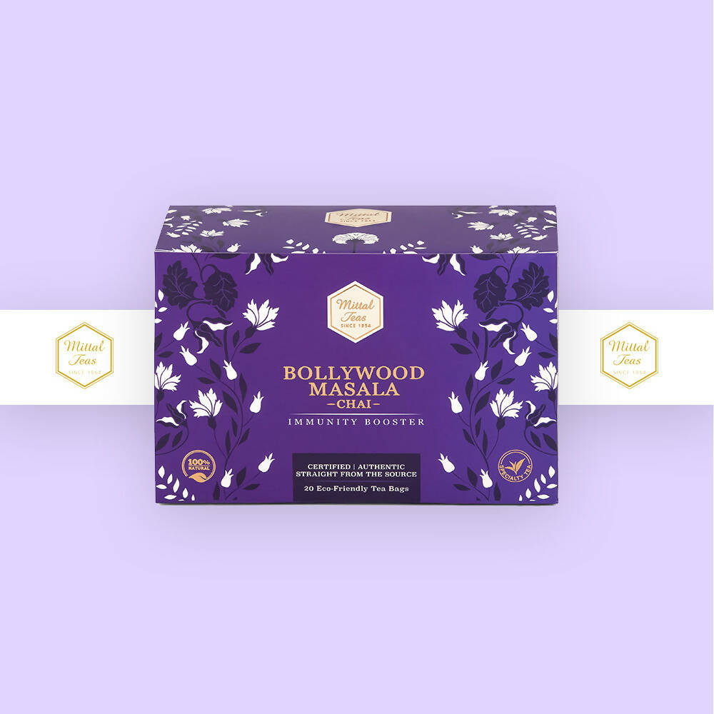 Mittal Teas Bollywood Masala Chai - Eco-Friendly Bags | Grocsy