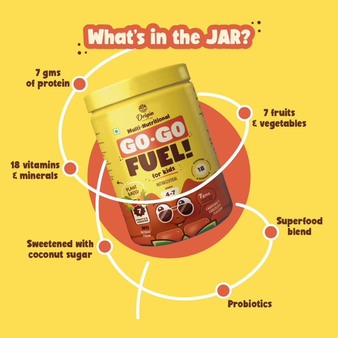 Origin Nutrition Multi Nutritional Go Go Fuel Health Drink For Kids, Ages 4-7 Yrs | Grocsy