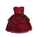 Asmaani Baby Girl's Red Colour Satin A-Line Maxi Full Length Dress (AS-DRESS-22200) | Grocsy