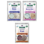 TummyFriendly Foods Organic Sprouted Porridge Mixes Sprouted Ragi Powder, Sprouted Brown Rice and Oats Combo | Grocsy