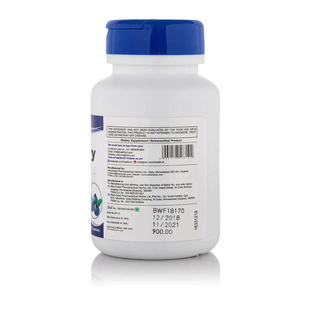 Healthvit Bilberry Extract Capsules | Grocsy