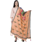 A R Silk Silk Peacock Multi Fancy Dupatta Color Peach Dupatta or Chunni | Grocsy