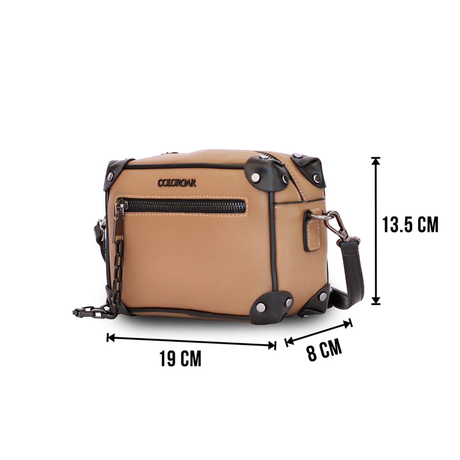 Colorbar Pouch The Classic Crossbody - Tan | Grocsy