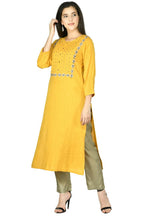 Joban Fashion Mustard Cotton Rayon Kurta Set | Grocsy