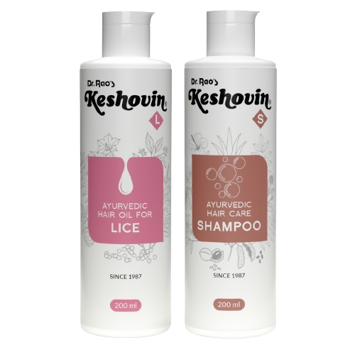 Dr. Rao's Keshovin-L Hair Oil, Keshovin-S Shampoo Combo | Grocsy
