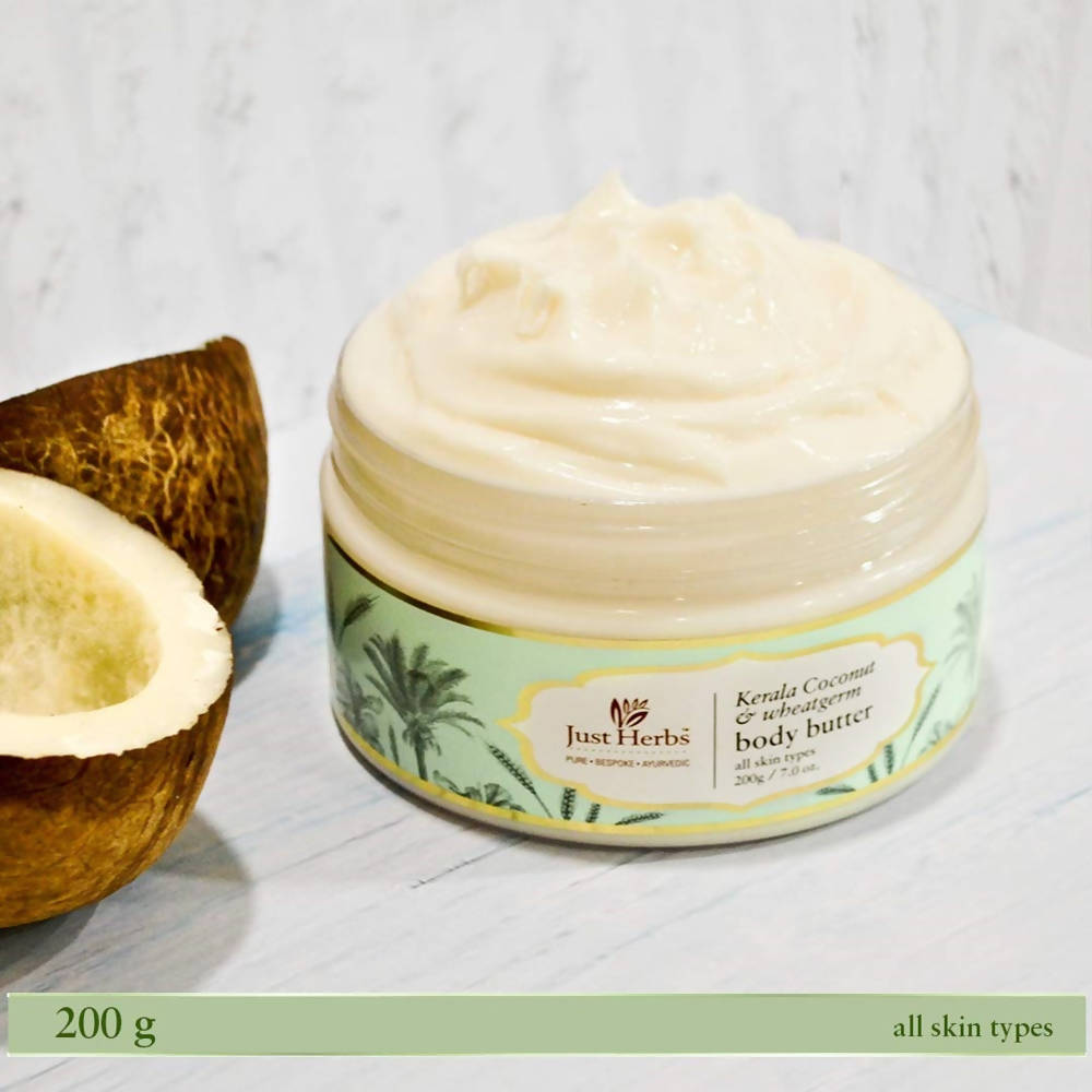 Just Herbs Kerala Coconut & Wheatgerm Body Butter | Grocsy