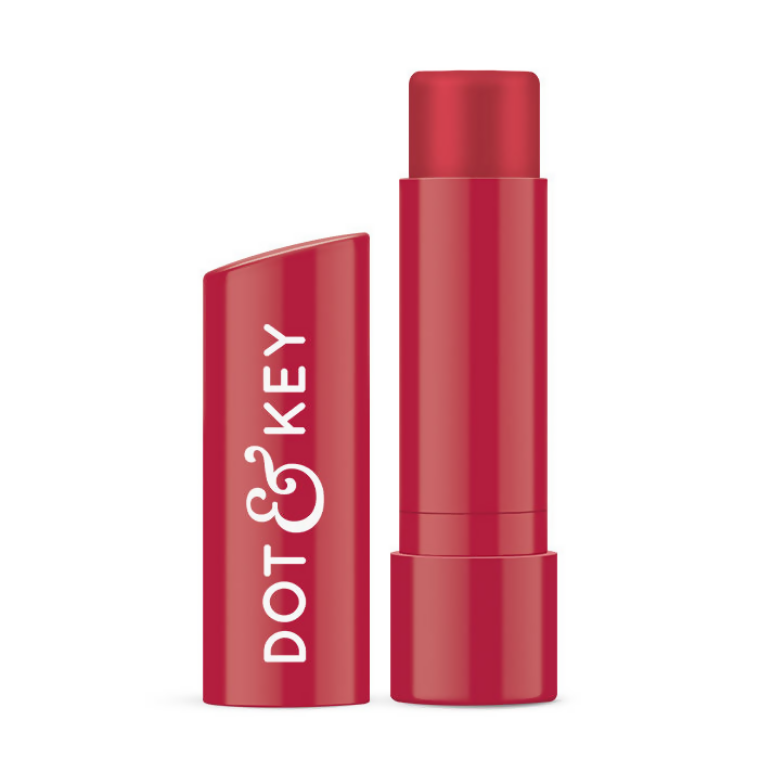 Dot & Key Barrier Repair Hydrating Lip Balm SPF 50 With Ceramides & Peptides Cherry Crimson | Grocsy