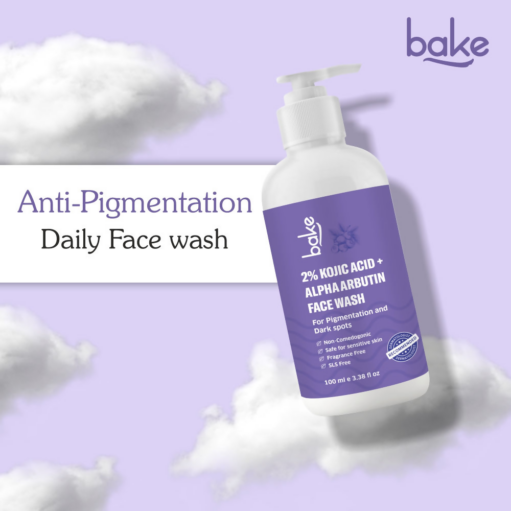 Bake 2% Kojic Acid Face Wash With Alpha Arbutin | Grocsy