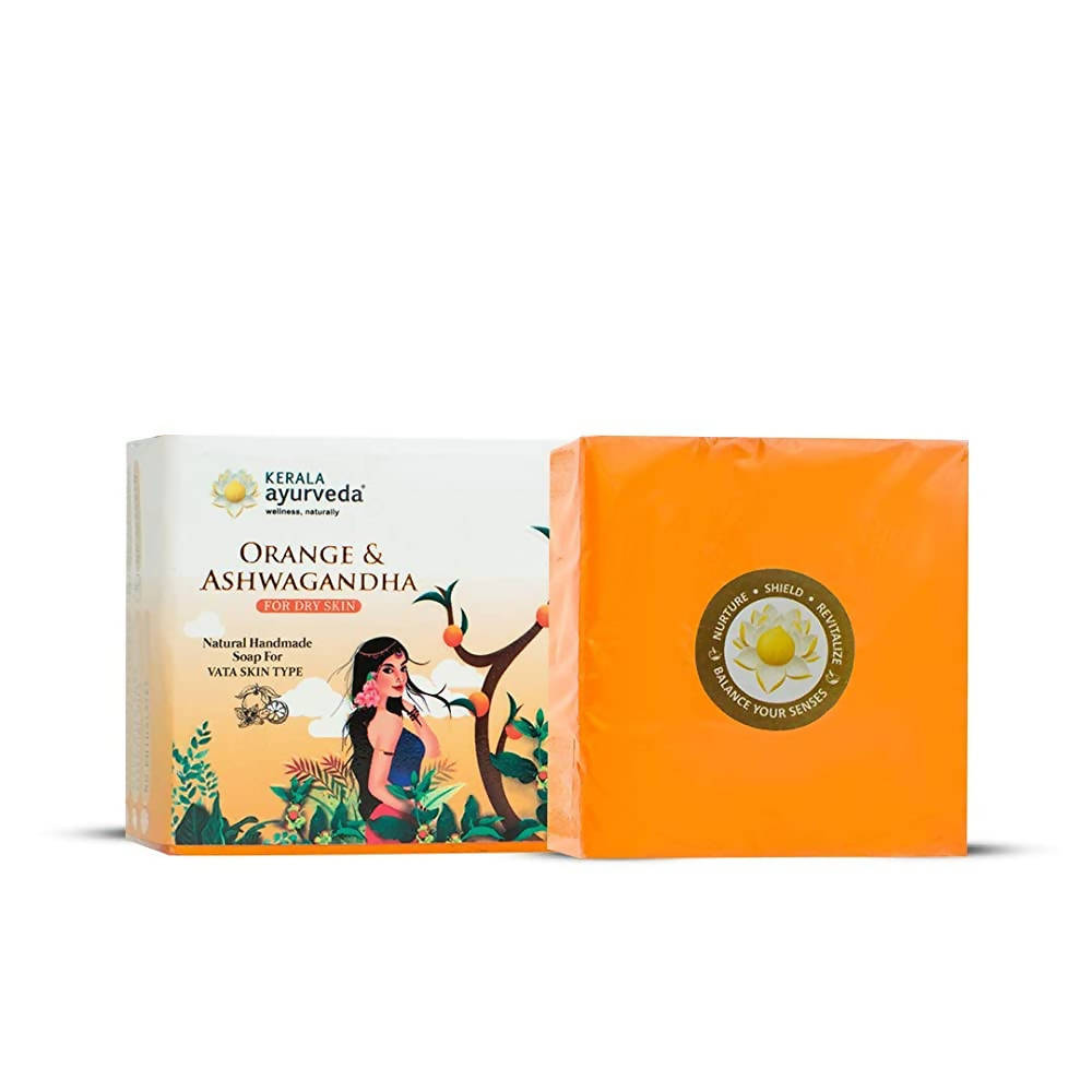 Kerala Ayurveda Natural Handmade Orange & Ashwagandha Soap | Grocsy