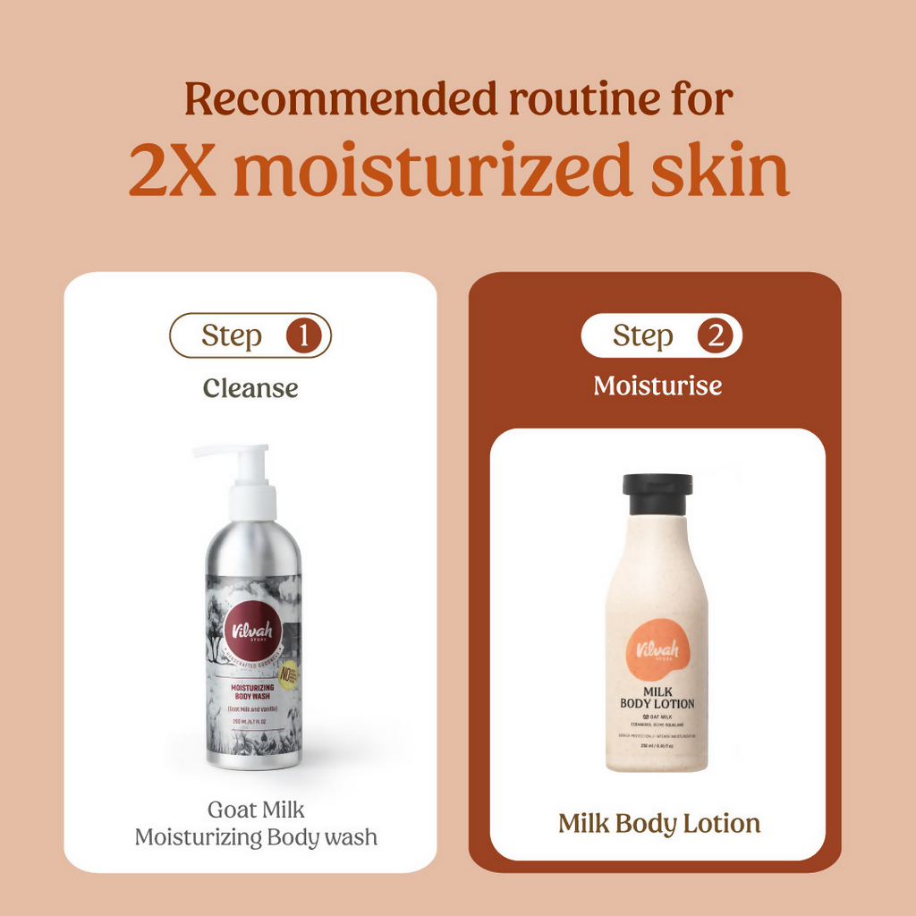 Vilvah Store Milk Body Lotion With Oat Milk, Ceramides & Olive Squalane | Grocsy