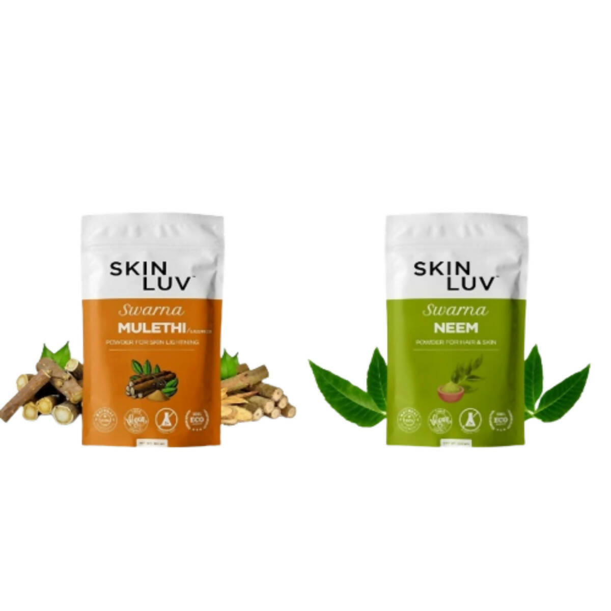 SkinLuv Swarna Mulethi Powder And Neem Powder Combo | Grocsy