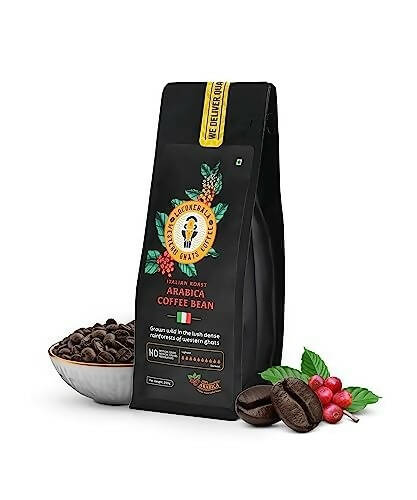 LocoKerala Western Ghats Italian Roast Arabica Whole Bean Coffee | Grocsy