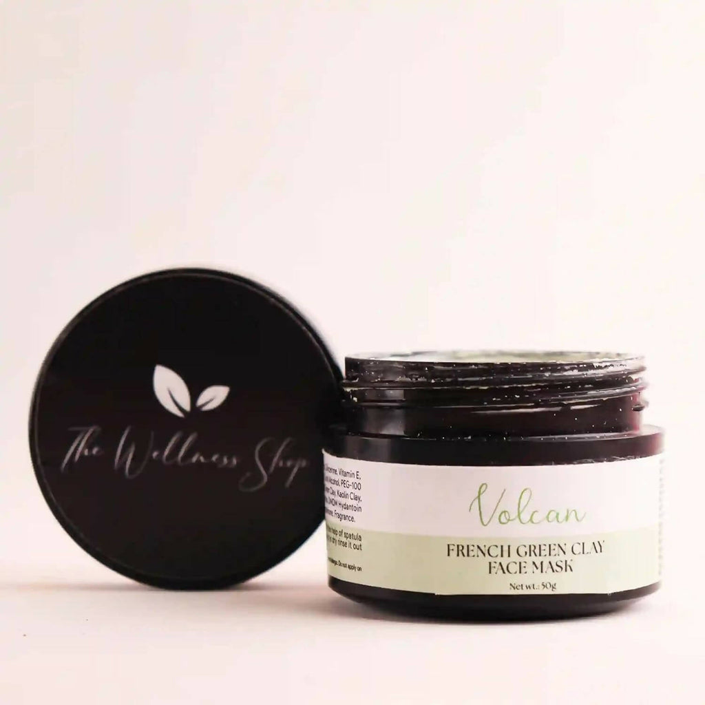 The Wellness Shop Volcan French Green Clay Face Mask | Grocsy