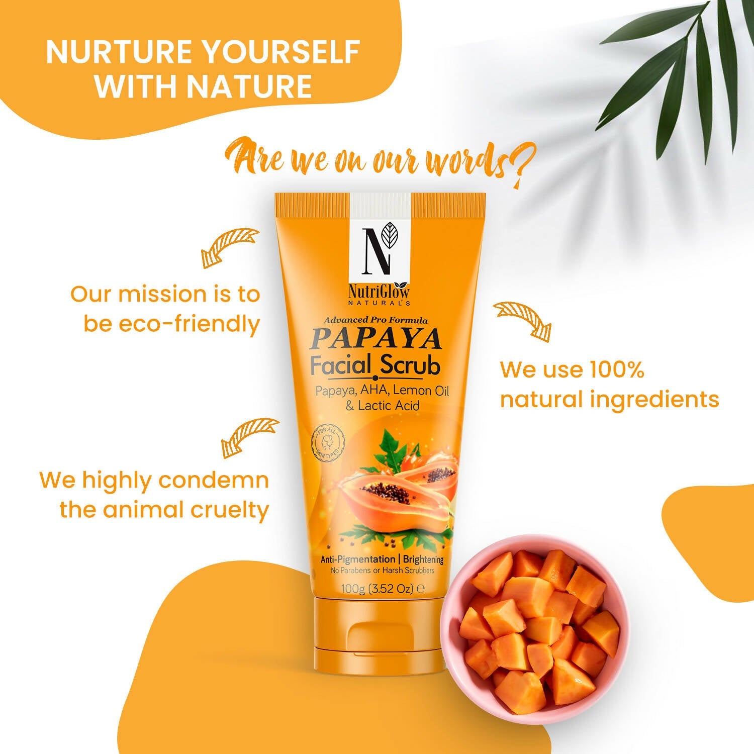 NutriGlow NATURAL'S Papaya Facial Scrub | Grocsy