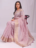 Shree Shyam Fashion Organza Light Pink Saree | Grocsy